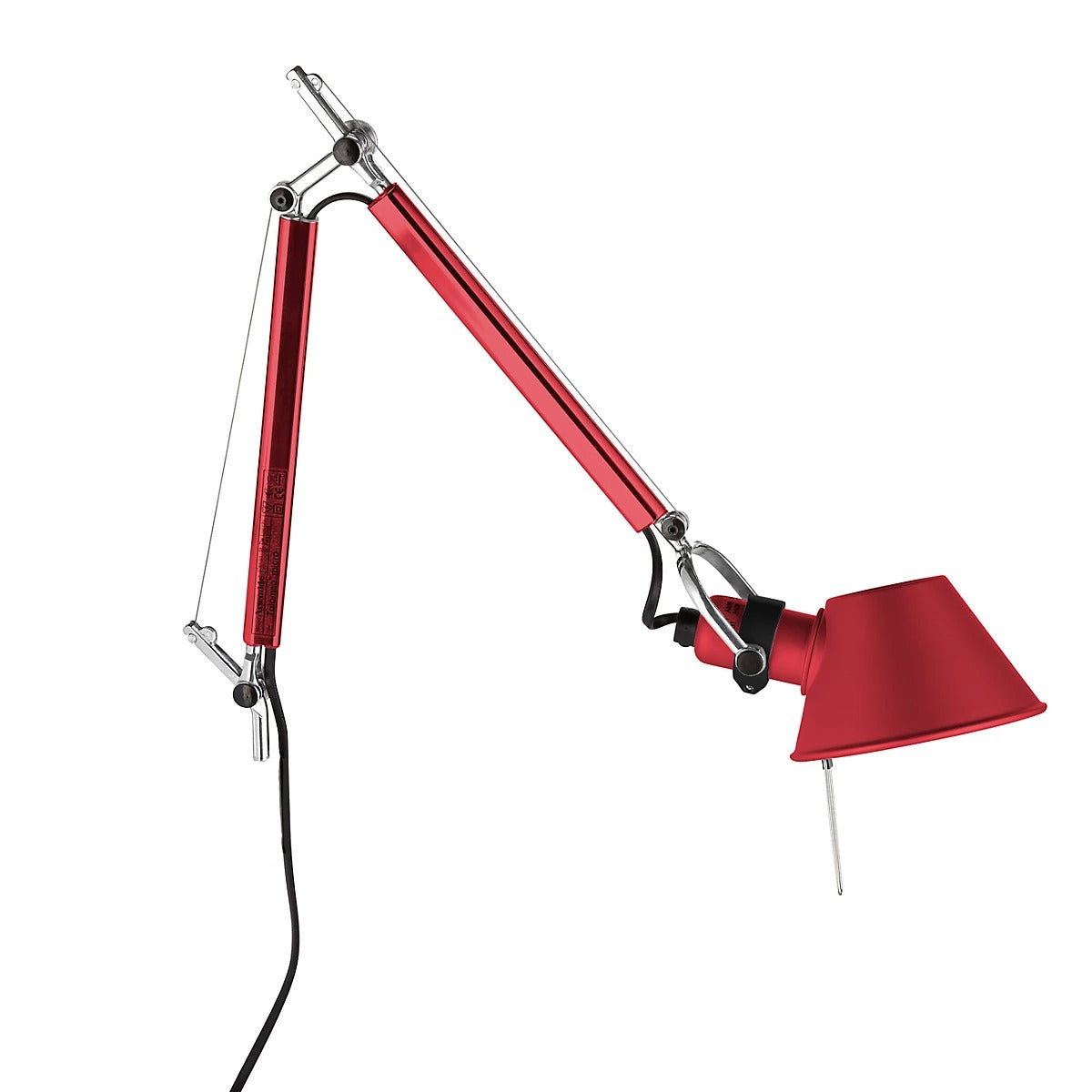 Artemide Tolomeo Micro Wall Lamp Body (Body only) (Anodized Red) - Sec