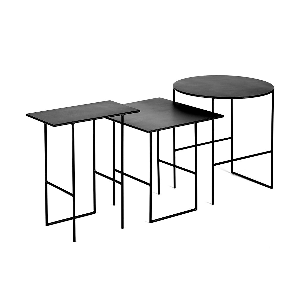 Serax Side Table Cico Black Metal Sculptures